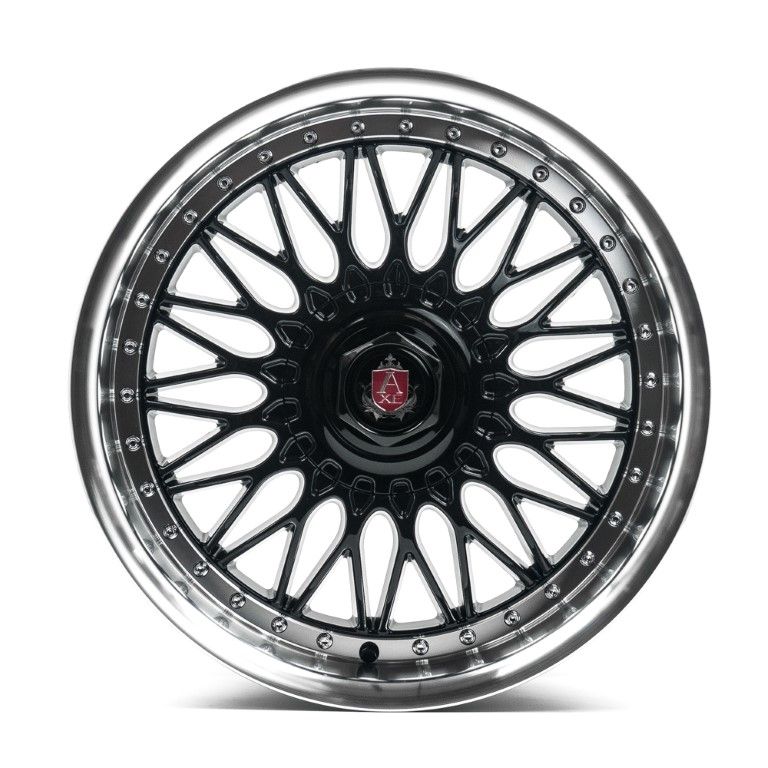 Axe Wheels<br>EX10 - Black Polished Lip (18x8)